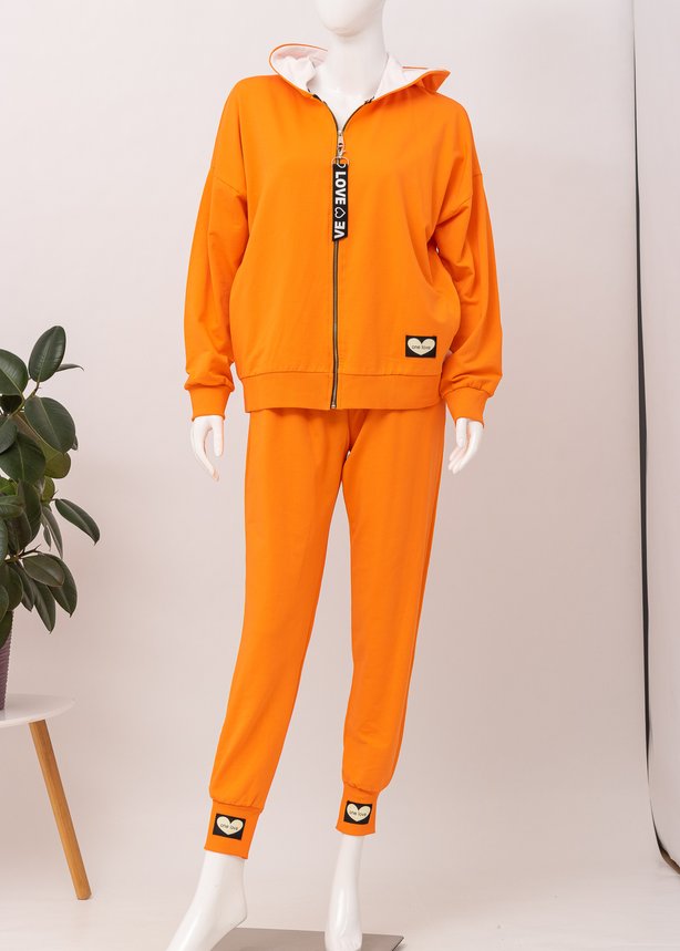 Спортивный костюм женский ONE LOVE M009 ORANGE "LOVE", цвет Оранжевый, размер ONE