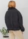 Куртка джинсова жіноча WHITNEY B-MQ520 KOFANA BLACK OVERSIZE з хутром, колір Чорний, розмір XS