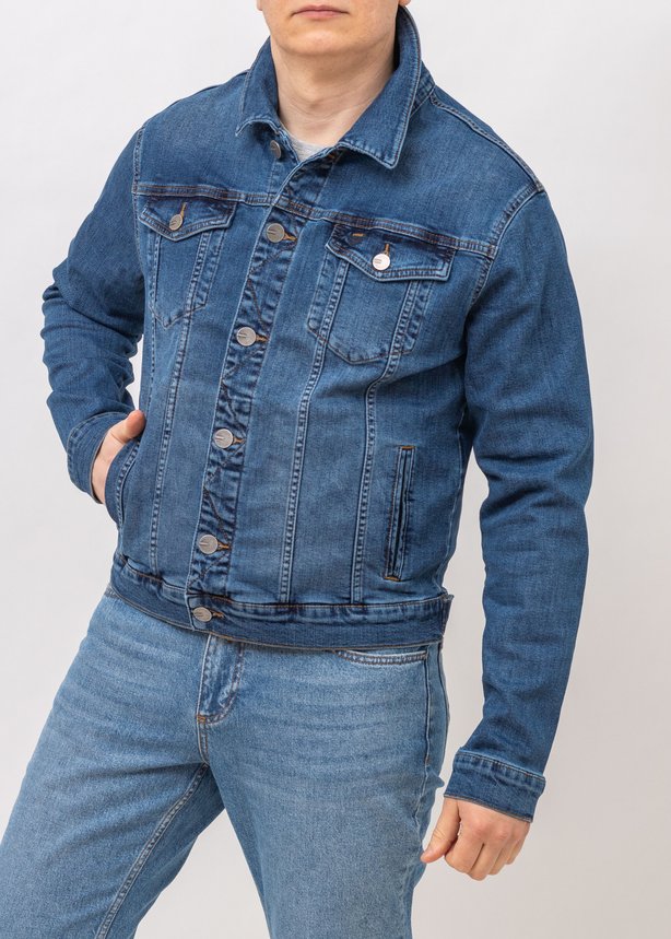 Куртка джинсова чоловіча V 96234-09062 Y1V62 DARK BLUE DNM, колір Темний джинс, розмір M