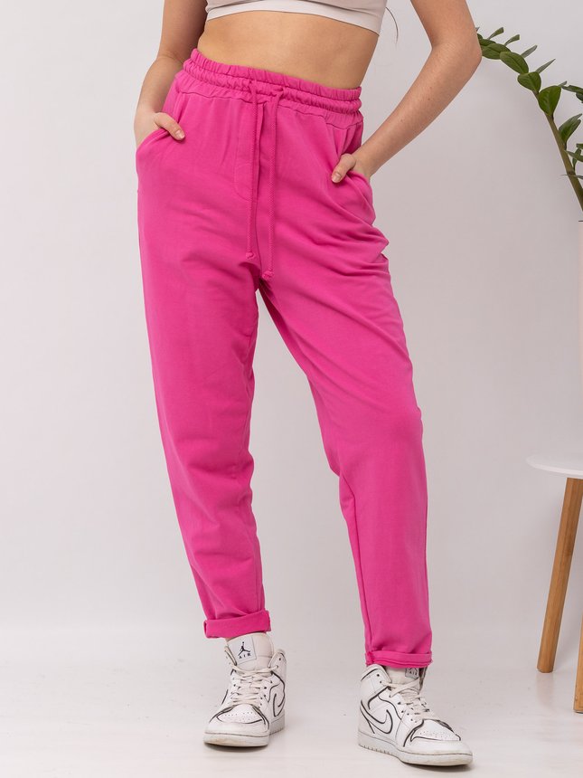 Спортивні брюки жіночі WIYA 18725 FUCSIA 361 (PINK) трикотажні ззаду з клапаном, колір Рожевий, розмір ONE
