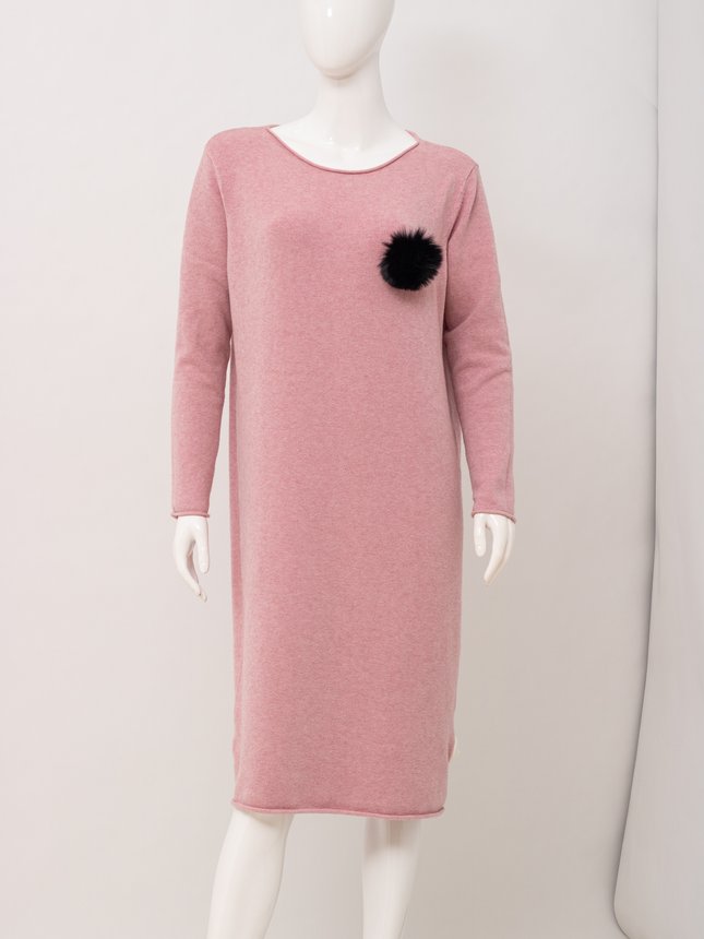 Платье трикотажное женское DOLCE PICCANTE 38833 ROSE, цвет Розовый, размер ONE