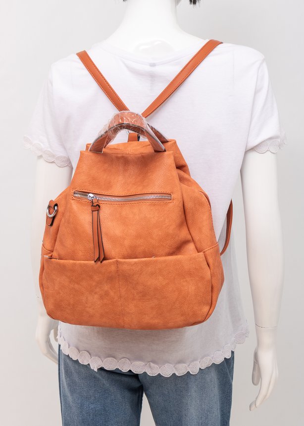 Сумка женская TURBO BAGS SP9025 ORANGE сумка-рюкзак, цвет Оранжевый, размер ONE