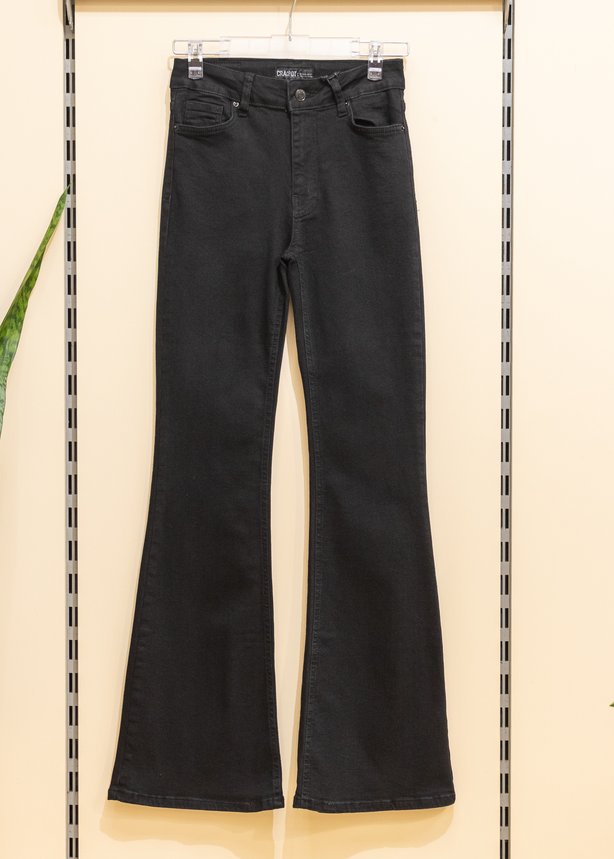 Джинси жіночі CRACPOT 1241 FLARED BLACK кльош від коліна, колір Чорний, розмір 26
