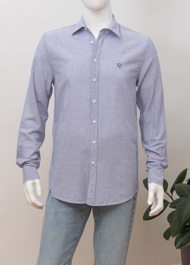 Рубашка с длинным рукавом мужская V 68761-50089 INDIGO LITTLE STRIPE, размер S