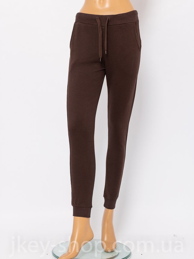 Спортивные брюки женские JOGGY J5887 BROWN, цвет Коричневый, размер XS