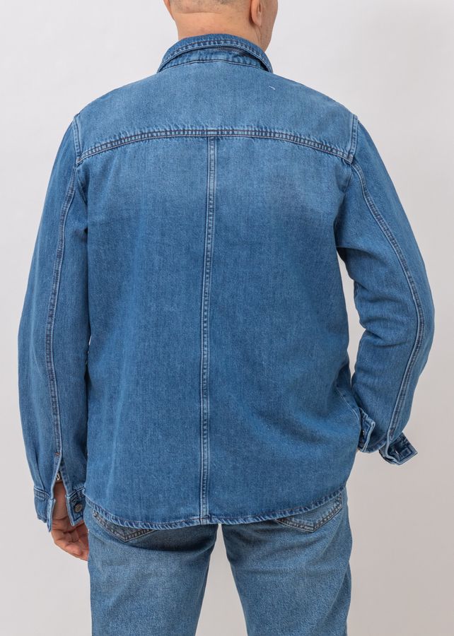 Куртка джинсовая мужская WHITNEY E-G516 FOLD BLUE куртка-рубашка, цвет Светлый джинс, размер M