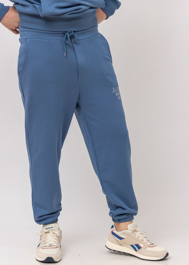 Костюм кофта та брюки чоловічий WHITNEY E-M513 INDIGO з капюшоном в світло сірому кольорі, колір Синій, розмір S