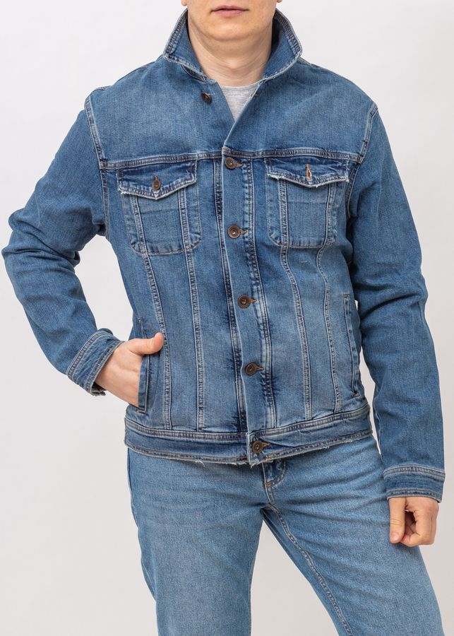 Куртка джинсова чоловіча PANTAMO 3782-1359-03 BLUE, колір Світлий джинс, розмір S