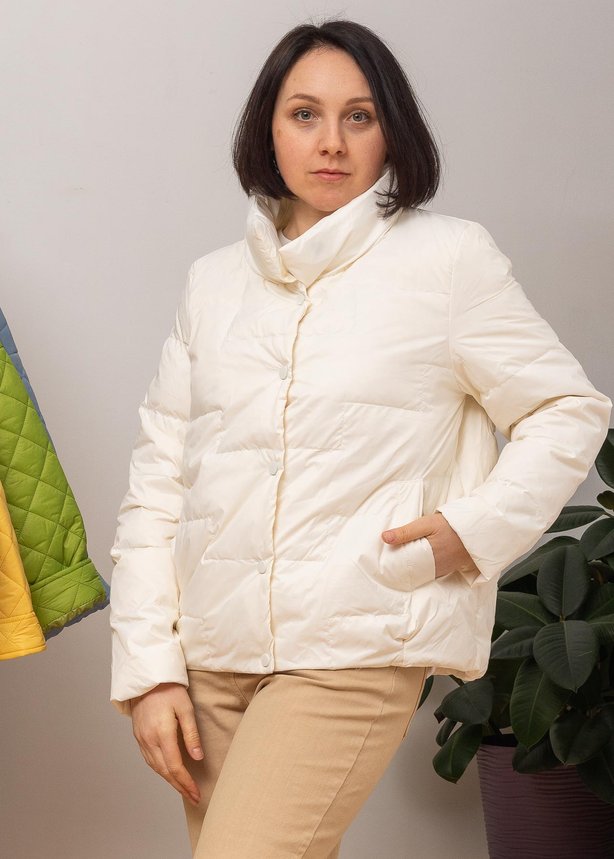 Куртка жіноча NEW COLLECTION 1157 ECRU PYH, колір Молочний, розмір L