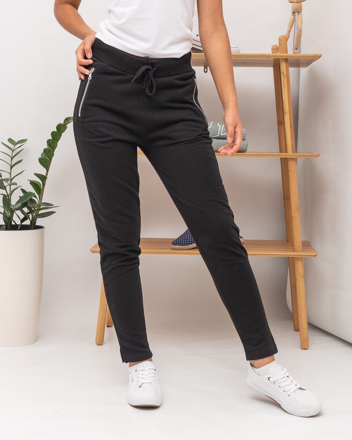 Спортивные брюки женские JOGGY J7355 BLACK, цвет Черный, размер XS